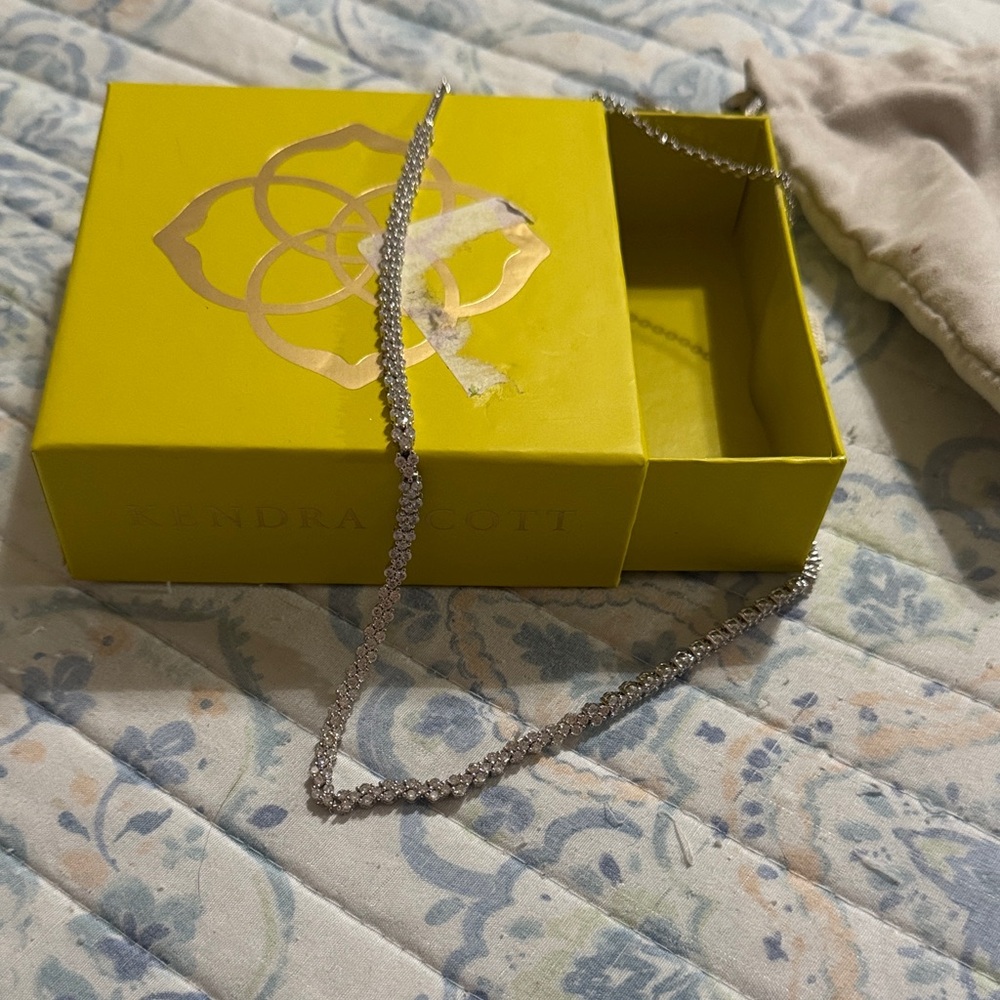 Kendra Scott Silver CZ Chain Necklace